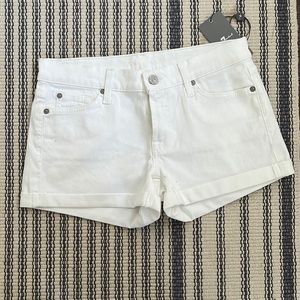 NWT- 7 For All Mankind White Denim Shorts